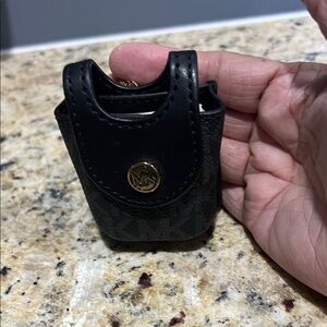 Michael Kors Black and Gold Key Pouch
